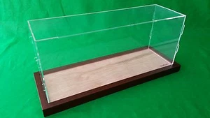 19" x 6" x 8" Table Top Acrylic Display Case Model Ships Ocean Liner wooden base - Picture 1 of 11