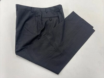 Canali Men's Gray Striped Dress Pants 35X28 $295 - Image 1 of 4