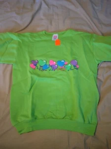 Kids XL 14 - 16 Sweatshirt Lime Green with Balloon Fabric fiber Print 275415 - Picture 1 of 2