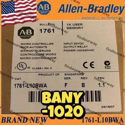New PLC-AB 1761-L10BWA MICROLOGIX 1000 Controller 1761L10BWA - Image 1 of 2