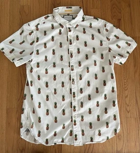 camicia singh denim e fiori ricky media slim fit tema ananas - Foto 1 di 4