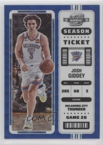 Biglietto Stagione 2022 Panini Contenders Optic Blue Wave Prizm /45 Josh Giddey #93 - Foto 1 di 3