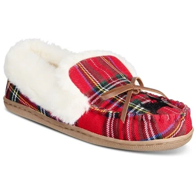 Zapatillas mocasín a cuadros Charter Club con perro escocés - talla 6 - nuevas en caja Foto 1 de 4