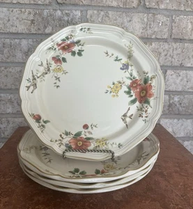 CapistranoBy MIKASA 4 Plates 10 7/8”Heritage PurpleRust Yellow Floral@1980-1991 - Picture 1 of 6