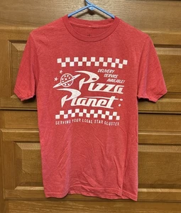 Pizza Planet Toy Story Disney Pixar T-Shirt Red Sz Small graphic tee 1284 - Picture 1 of 4
