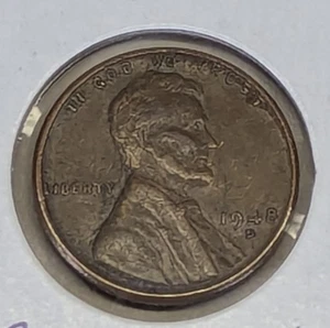 1948-D Wheat Penny Error Coin Missing "O" in One Cent - Picture 1 of 4