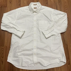 Gitman Bros Shirt Mens 18 34 White Cambridge Oxford Made in USA Button Down - Picture 1 of 12