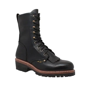 New Hypard Men's 10" Fireman Logger Black BOOT - Picture 1 of 90