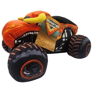 Monster Jam El Toro Loco Plush Truck Stuffed 14" Jay Franco Pillow Buddy Orange - Picture 1 of 9