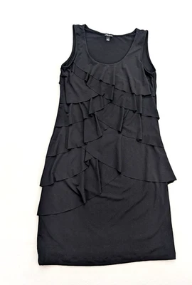 Vestido para mujer Relativity talla S negro con volantes elástico funda tejida Foto 1 de 4