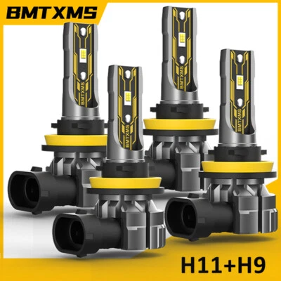 For Nissan Altima 2020 2021 2022 High LOW Beam H11 H9 White Led Headlight Bulbs - Image 1 of 4