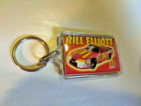 Vtg Bill Elliott McDonalds Key Chain New 1997 NASCAR  ~ Ships FREE Cover