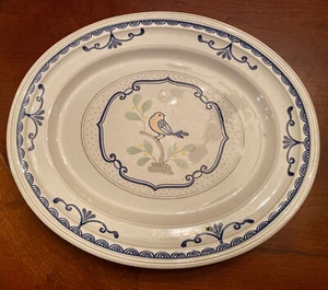 Franciscan Stoneware Platter California Love Bird Blue 13 3/4" Yellow Bird - Picture 1 of 6
