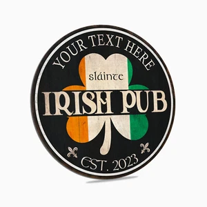 Personalized Irish Pub Sign, St Patrick's Day Decor, Irish Decor Custom Bar Sign - Picture 1 of 7
