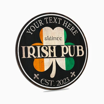 Personalized Irish Pub Sign, St Patrick's Day Decor, Irish Decor Custom Bar Sign - Image 1 of 4