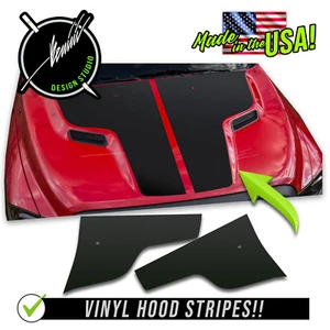 Hood Blackout Racing Stripes Style 1- FITS 2009-2018 Dodge Ram Sport  - Picture 1 of 4