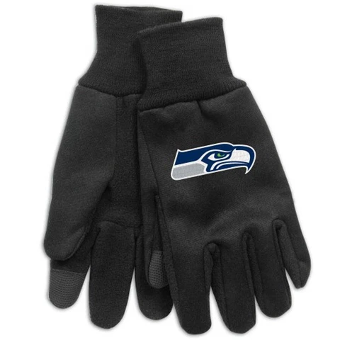 Seattle Seahawks Technology Gloves NEW! Free Ship One Size Fits Most Cover