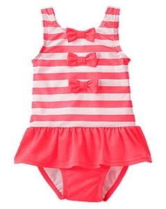 Nuevo con etiquetas Gymboree Retro Falda Arco Neón a Rayas Traje de Baño de una Pieza Niñas 18-24mo 5T - Imagen 1 de 1