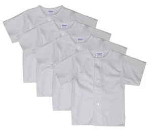 Newborn Clothes Undershirt Unisex Baby 4-Pack Snap T-Shirt White 3 6 9 12 Months - Picture 1 of 1