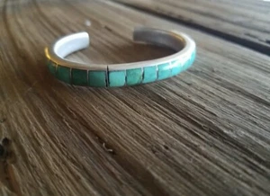 Bracciale turchese argento nativo vintage - Foto 1 di 7