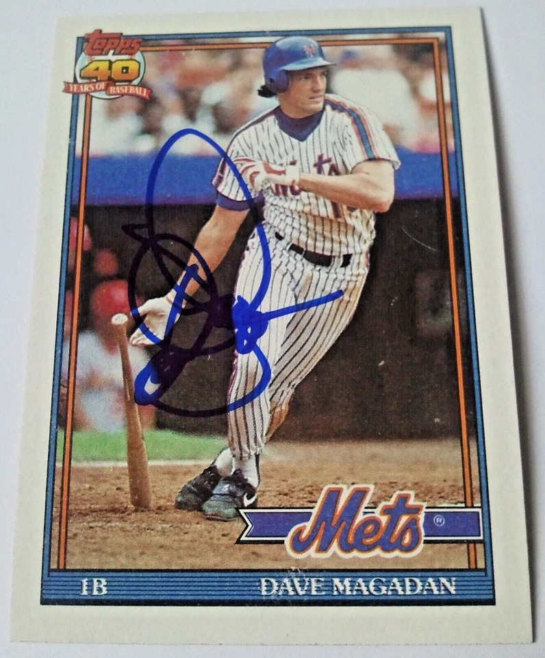 Dave Magadan - 1991 Topps Base Series Signed Autograph Auto Card #480 (Mets) - Image 1 of 1