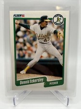 1990 Fleer Baseball Card Dennis Eckersley #6 Mint FREE SHIPPING