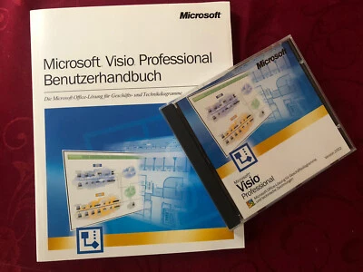Microsoft Visio 2002 Professional - deutsch , VOLLVERSION   mit CD und Handbuch - Bild 1 von 2
