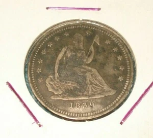 1839 SEATED LIBERTY QUARTER US SILVER COIN - NICE GRADE - XF - NO PROBLEMS - Picture 1 of 4