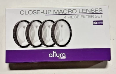 Altura Close-Up Macro Lenses 4 Pcs Filter Set And Pouch +1, +2, +4, +10 58MM  - Image 1 of 2