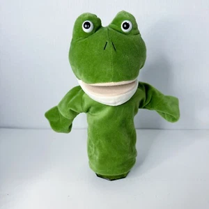 Handpuppe grün Plüsch Frosch Kröte 11 Zoll spielen Halbkörper Mund bewegt sich - Bild 1 von 5