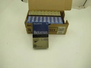 Case of 10 Sealed Sony Betamax L-500 Quality Video Cassettes 2hr 10Min - NOS - Picture 1 of 4