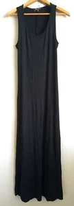 Neu mit Etikett Raggs II Riches Damen schwarzes Maxikleid ärmellos Größe Medium mit Taschen - Bild 1 von 6