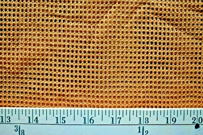 TANGERINE  KNIT OPEN WEAVE  POLY COTTON  FABRIC SLIGHT STRETCH  33X58 INCHES - Image 1 of 2