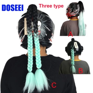 Hand-made Helmet Braids / Ponytail Motorcycle/Bicycle Helmet Wig Hair 1pcs 8# - Picture 1 of 21