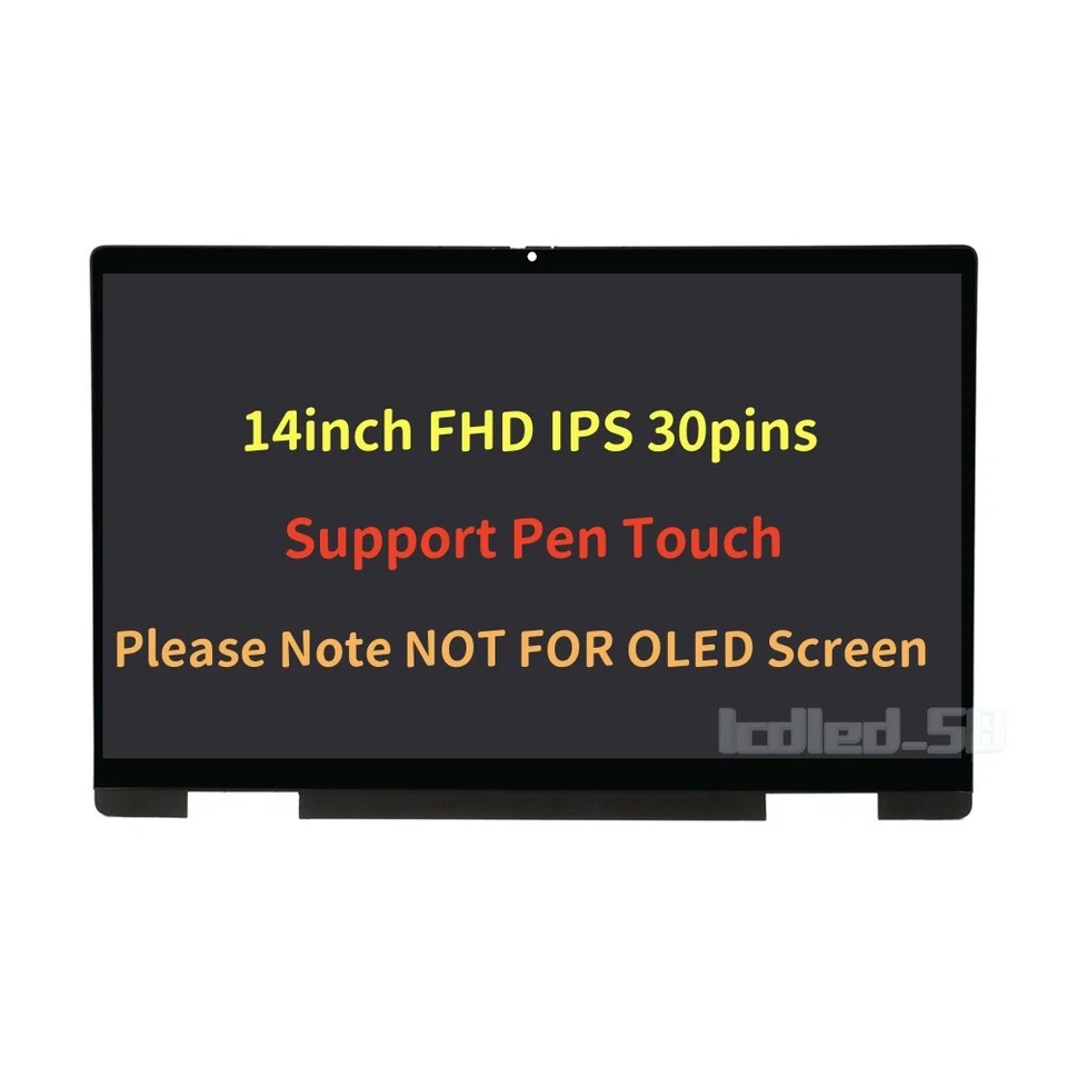 FHD For HP Pavilion X360 14-EK 14T-EK 14-EK0033DX LCD Touch Screen Assembly - Image 1 of 3