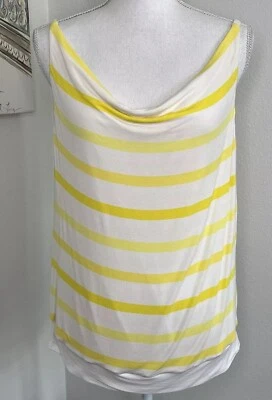 Top camisola sin mangas Cabi amarillo y blanco a rayas al sol 319 | Mediano Foto 1 de 4
