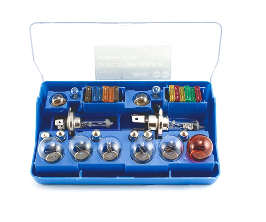 30PC Emergency Car Bulb Spare Kit Universal H4 H7 Fuses Replacement Travel Kit - Image 1 of 1