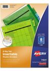 Avery Dennison 11901 Big Tab Plastic Insertable Dividers 8 Tabs
