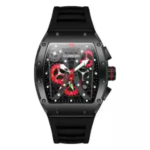 GUANQIN Men Automatic Wrist Watch Skeleton Tourbillon Sapphire Waterproof 5 BAR - Picture 1 of 6