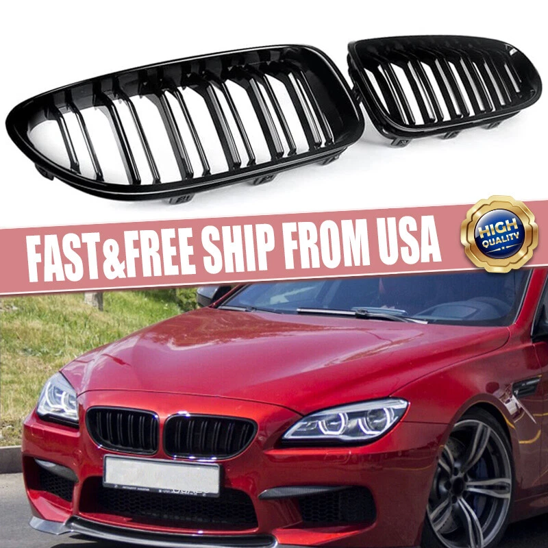 Front Kidney Grille Grill For BMW F06 F12 F13 M6 650i 640i 2012-2018 Gloss Black - Image 1 of 4