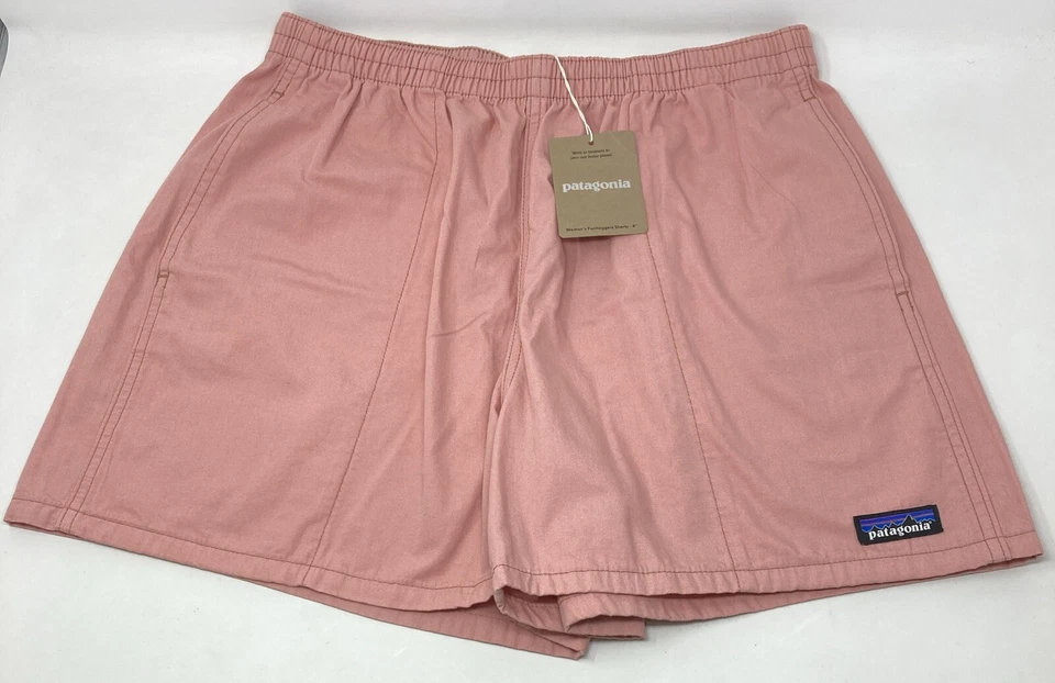 Patagonia Women's Funhoggers Shorts 4" Size Small Sunfade Pink Walking Hiking