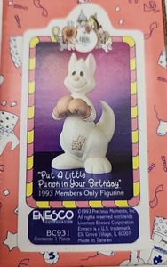 Precious Moments Kangaroo 1993 "Metti un piccolo pugno nel tuo compleanno" #BC931 - Foto 1 di 3