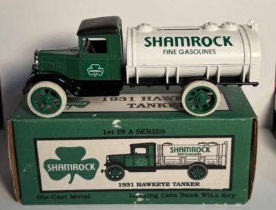 Shamrock Oil -  #1  in the series - 1931 Hawkeye Tanker Ertl Bank Foto 1 de 4