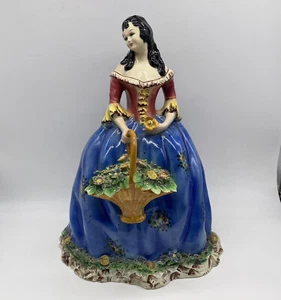 Vintage 14 Inch Porcelain Lady Figurine Large Made In Italy - Picture 1 of 12
