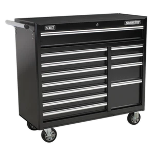 Sealey AP41120B Rollcab Tool Cabinet Storage Box 12 Drawer Ball Bearing Black D - Picture 1 of 12