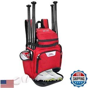 WOLT Baseball Bag Backpack for Youth and Adults-Softball Bag with Separate He - Picture 1 of 5
