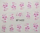 Nail accessory, nail art, stickers decal, pink arabesque flowers