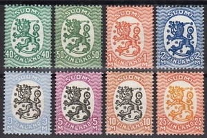 Juego de Estampillas Finland Lions 1927-1929 WM Marca de Agua Posthorn Modelo M17 Como Estampilla Estampilla Estampada Estampilla Estampilla Estampada Estampilla Estampada Estampilla Esta - Imagen 1 de 1