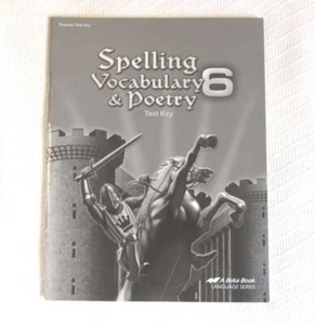 Abeka Spelling Vocabulary & Poetry Teacher Test Key 6 - Picture 1 of 1