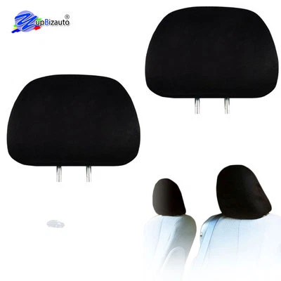 Pair Car Headrest Covers Seat Protector Easy Install Universal Fit For Nissan - Image 1 of 3